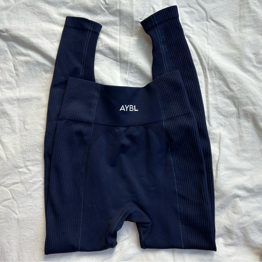 AYBL Navy Blue/Purple Leggings - XS